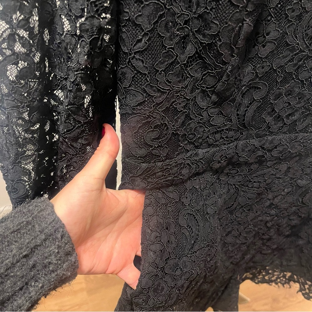 Fame and Partners Black Lace Backless Romper size 8 POCKETS - Picture 2 of 8